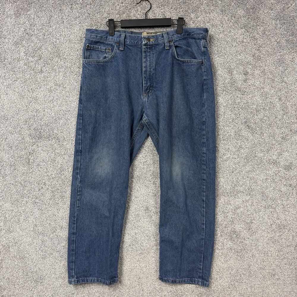 Wrangler Jeans Mens Size 36x27 Blue Straight Stonewash Denim Grunge Skater Baggy